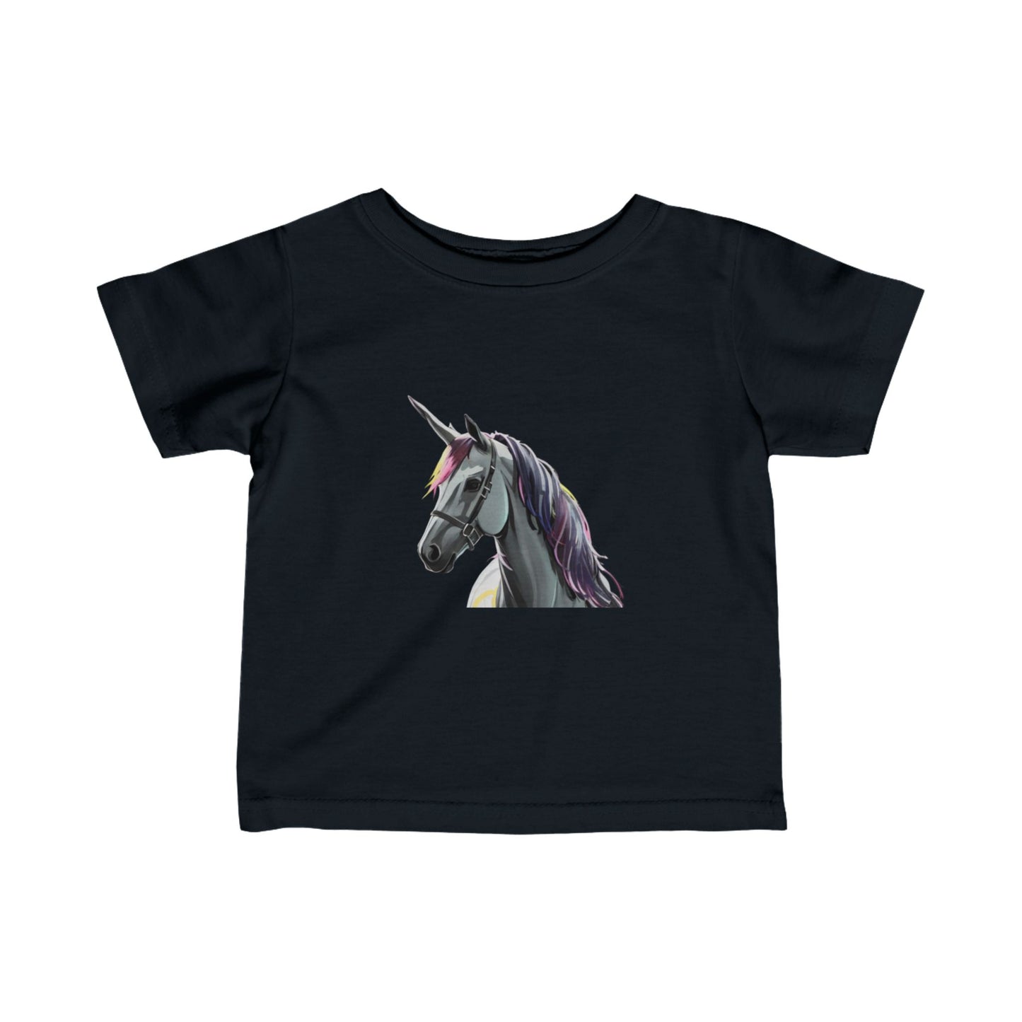 Infant Fine Jersey Tee With Unicorn design | OKEYCITY