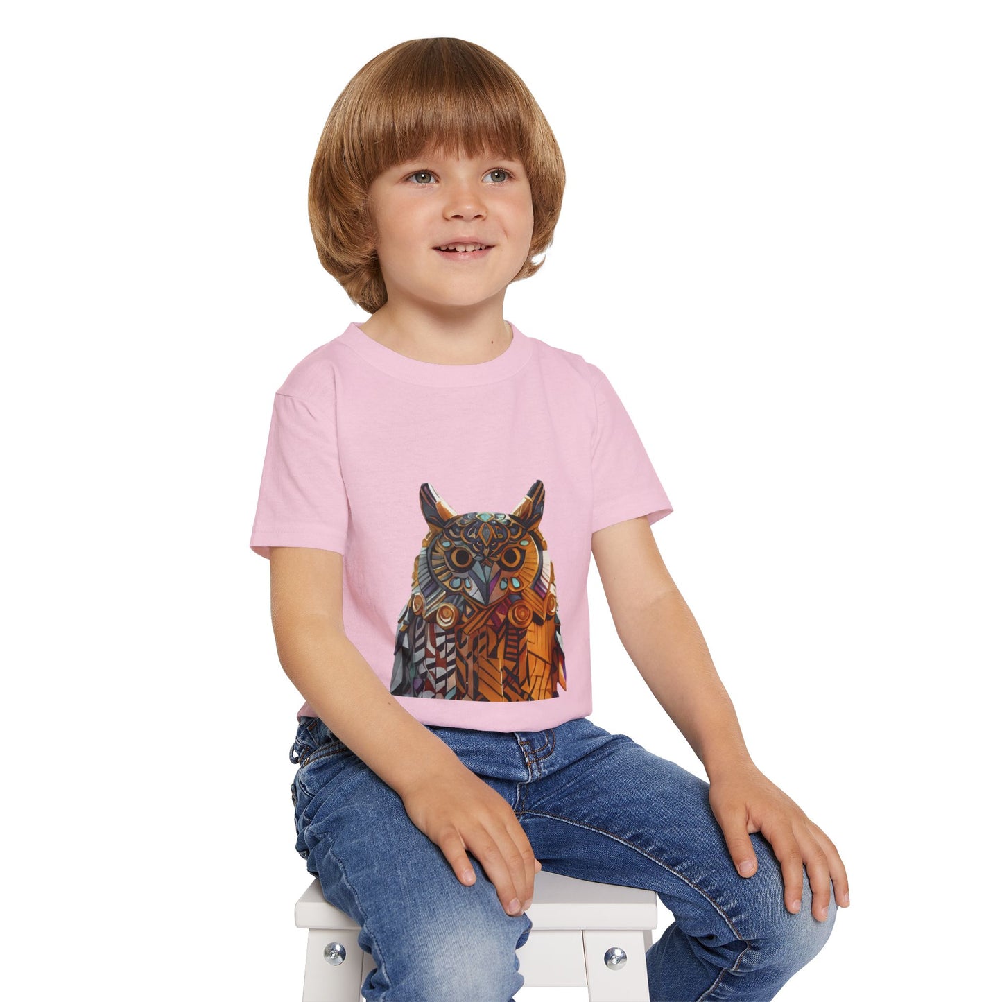 Heavy Cotton™ Toddler T-shirt with Graffiti Owl Design | OKEYCITY