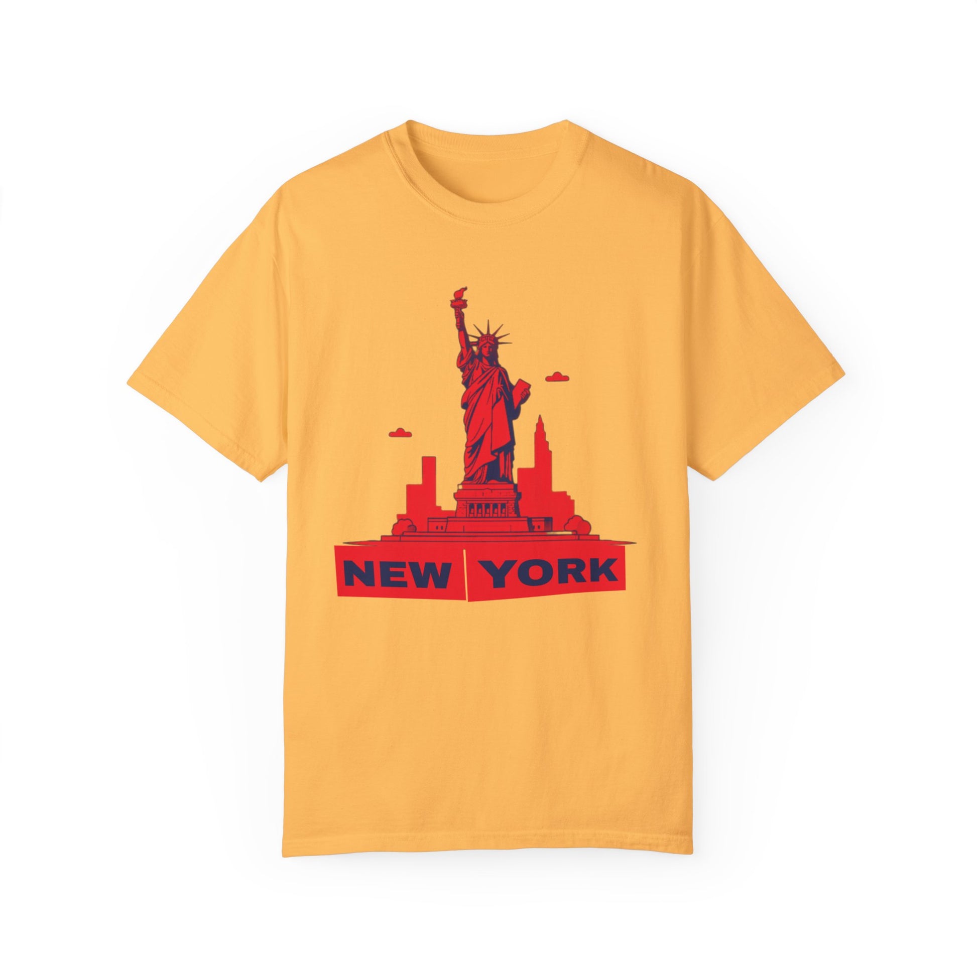 Unisex Garment-Dyed T-shirt with vector New York city Design | OKEYCITY