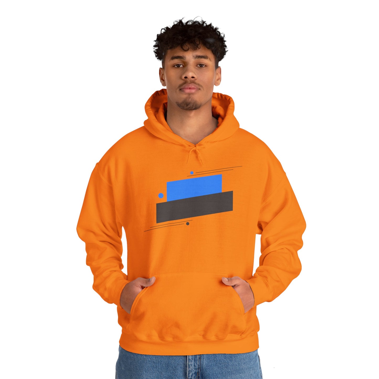 Unisex Heavy Blend™ Hooded Sweatshirt with blue graphic Design | OKEYCITY