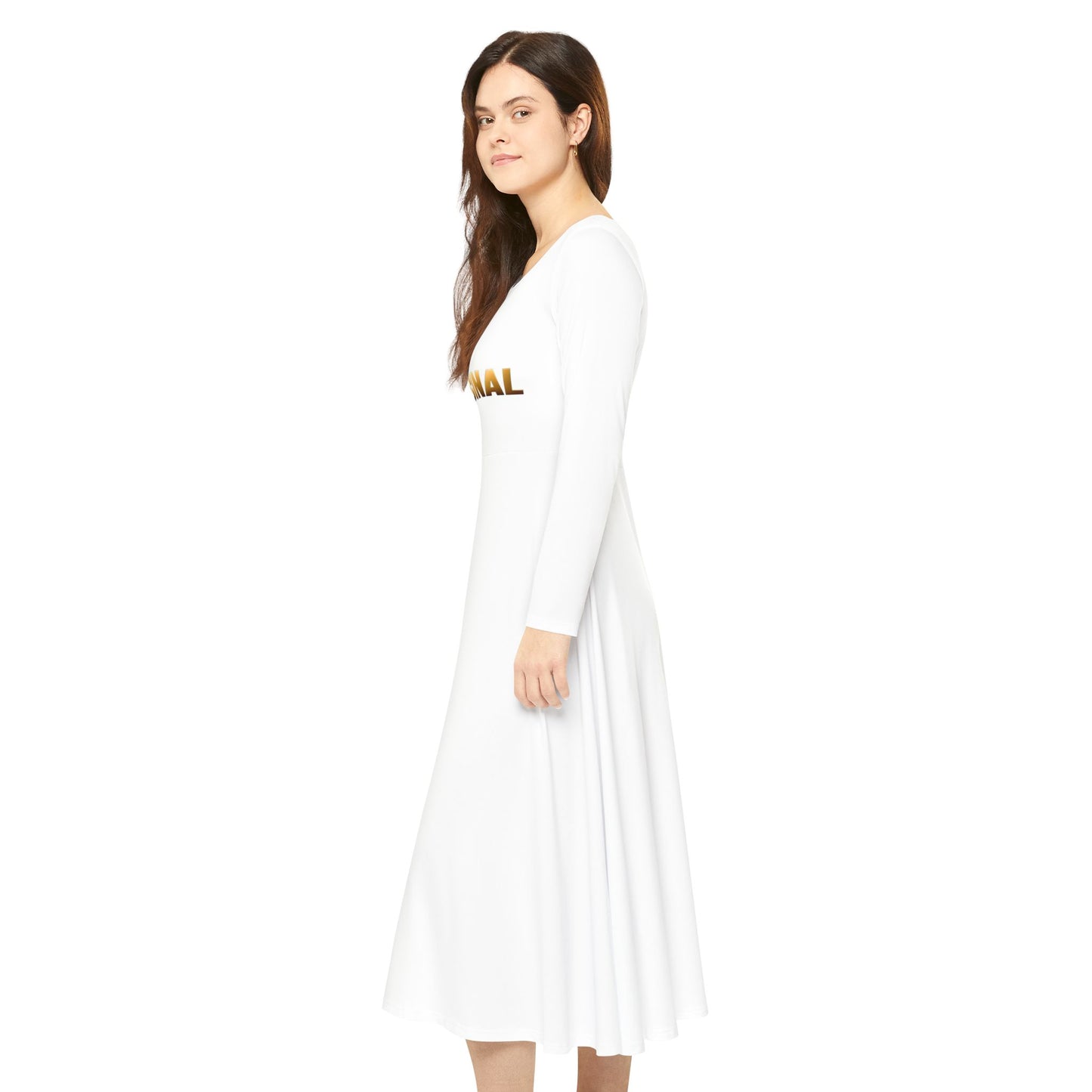 Women's Long Sleeve Dance Dress (AOP) | OKEYCITY