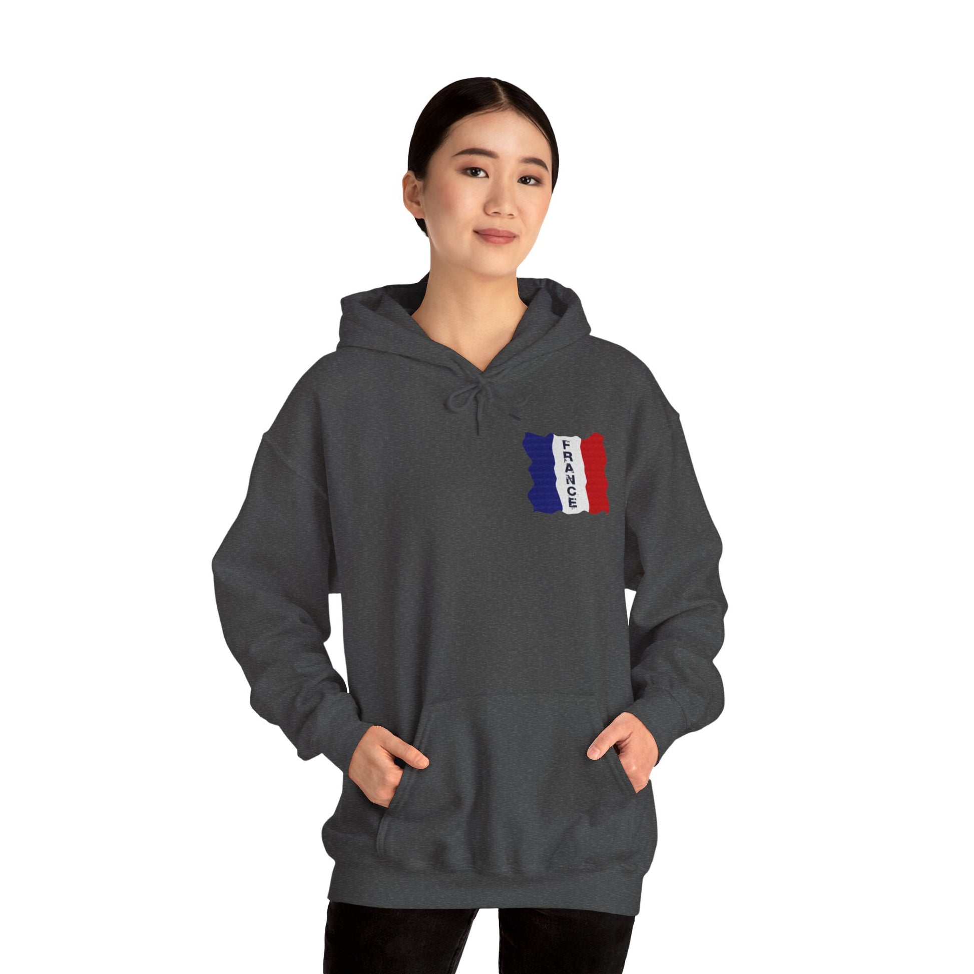 Unisex Heavy Blend™ Hooded Sweatshirt with flag france design | OKEYCITY