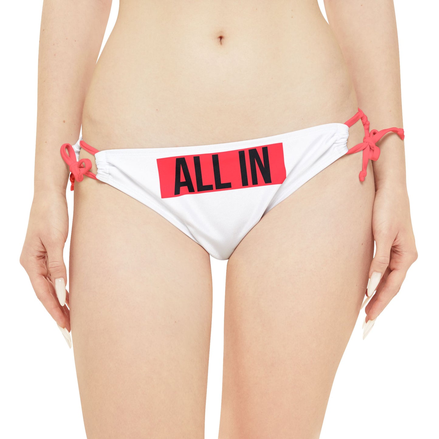 Strappy Bikini Set (AOP) With red All in Design | OKEYCITY