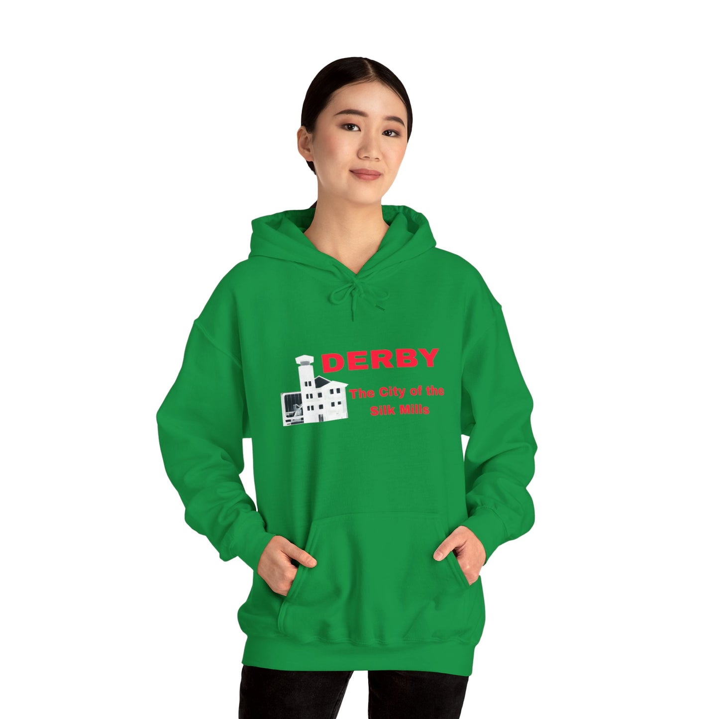 Unisex Heavy Blend™ Hooded Sweatshirt with Derby Design | OKEYCITY