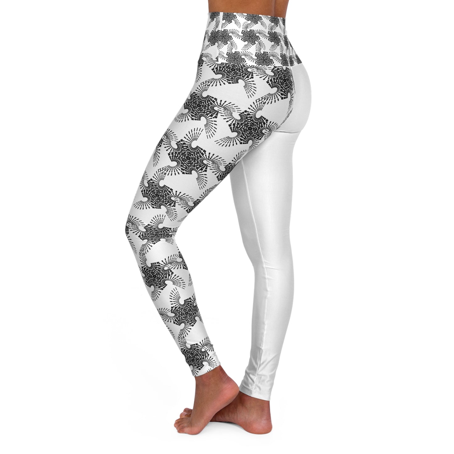 High Waisted Yoga Leggings (AOP) with unique pattern | OKEYCITY