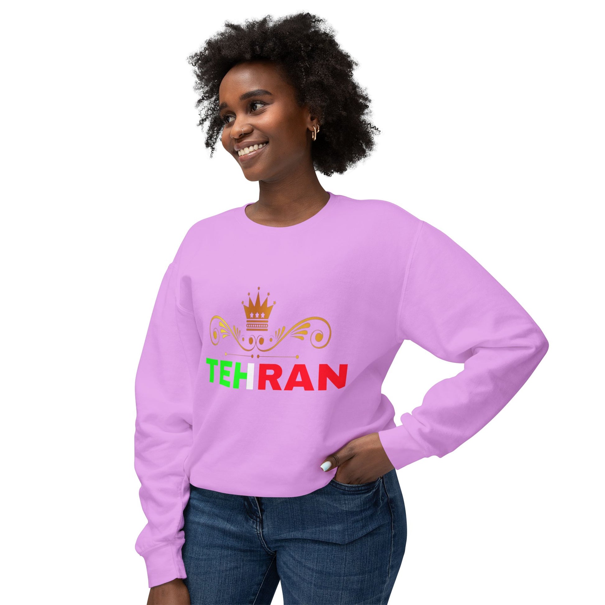 Unisex Lightweight Crewneck Sweatshirt With Tehran Design | OKEYCITY