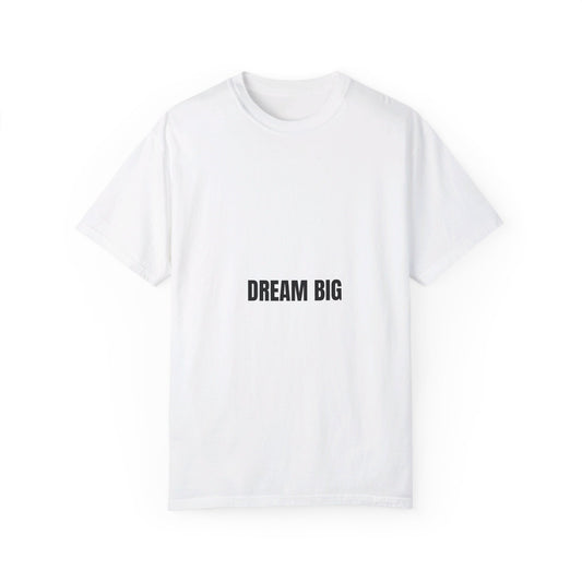 White T-Shirt with 'Dream Big' Inspirational Print| OKEYCITY