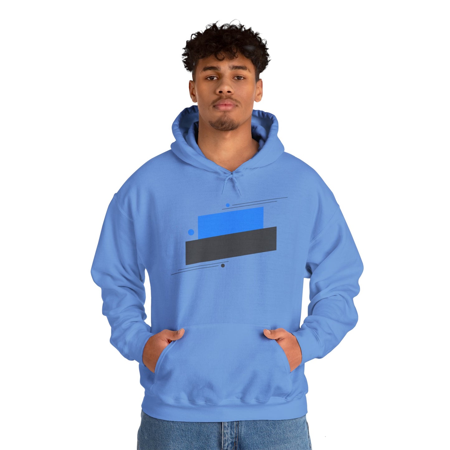 Unisex Heavy Blend™ Hooded Sweatshirt with blue graphic Design | OKEYCITY