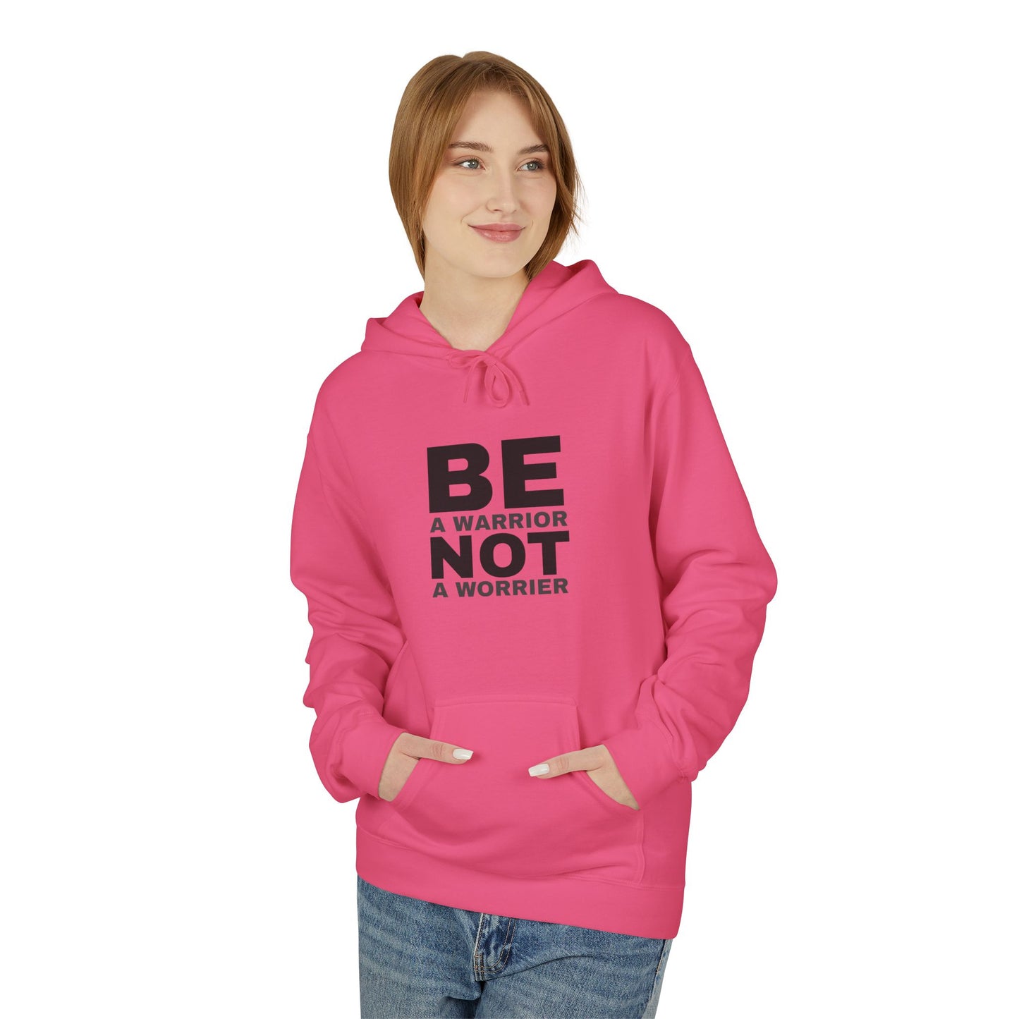 Unisex Midweight Softstyle Fleece Hoodie With Typography Design | OKEYCITY