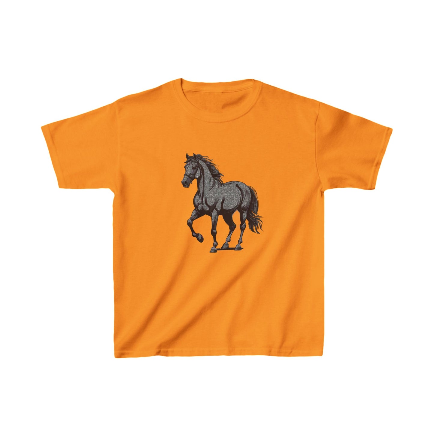 Kids Heavy Cotton™ Tee with horse Design | OKEYCITY