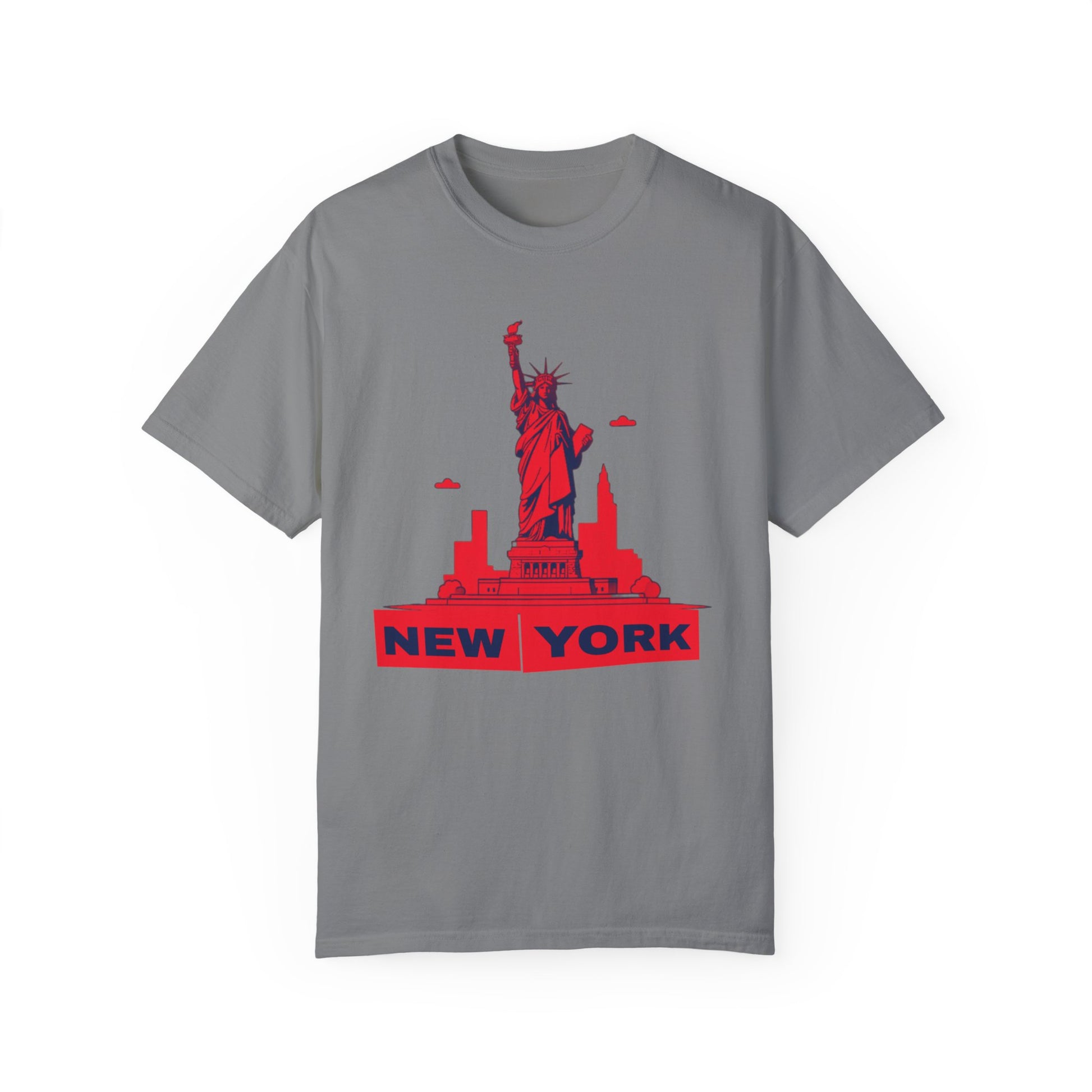 Unisex Garment-Dyed T-shirt with vector New York city Design | OKEYCITY