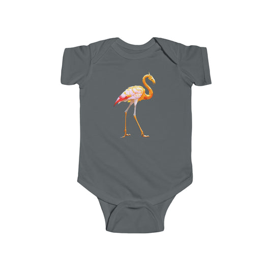 Infant Fine Jersey Bodysuit with Heron Design | OKEYCITY