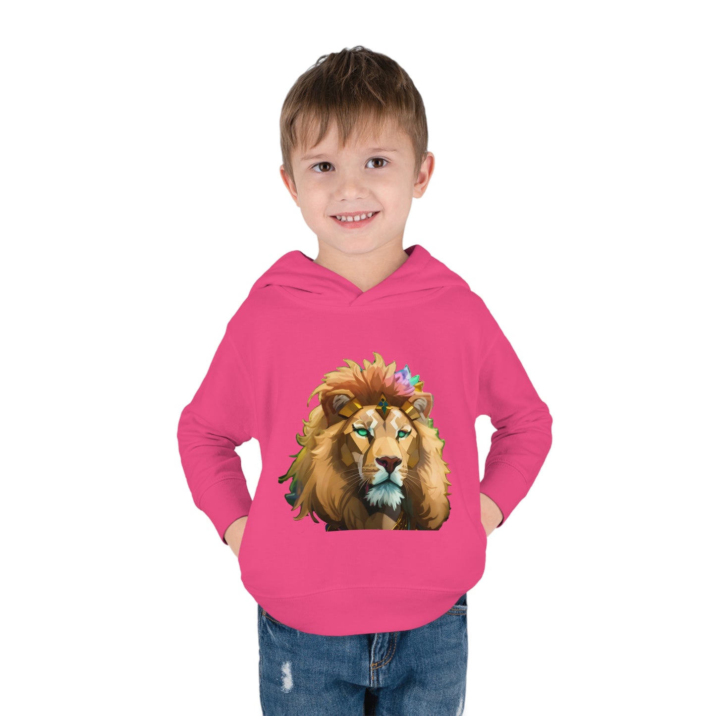 Toddler Pullover Fleece Hoodie With Lion design | OKEYCITY