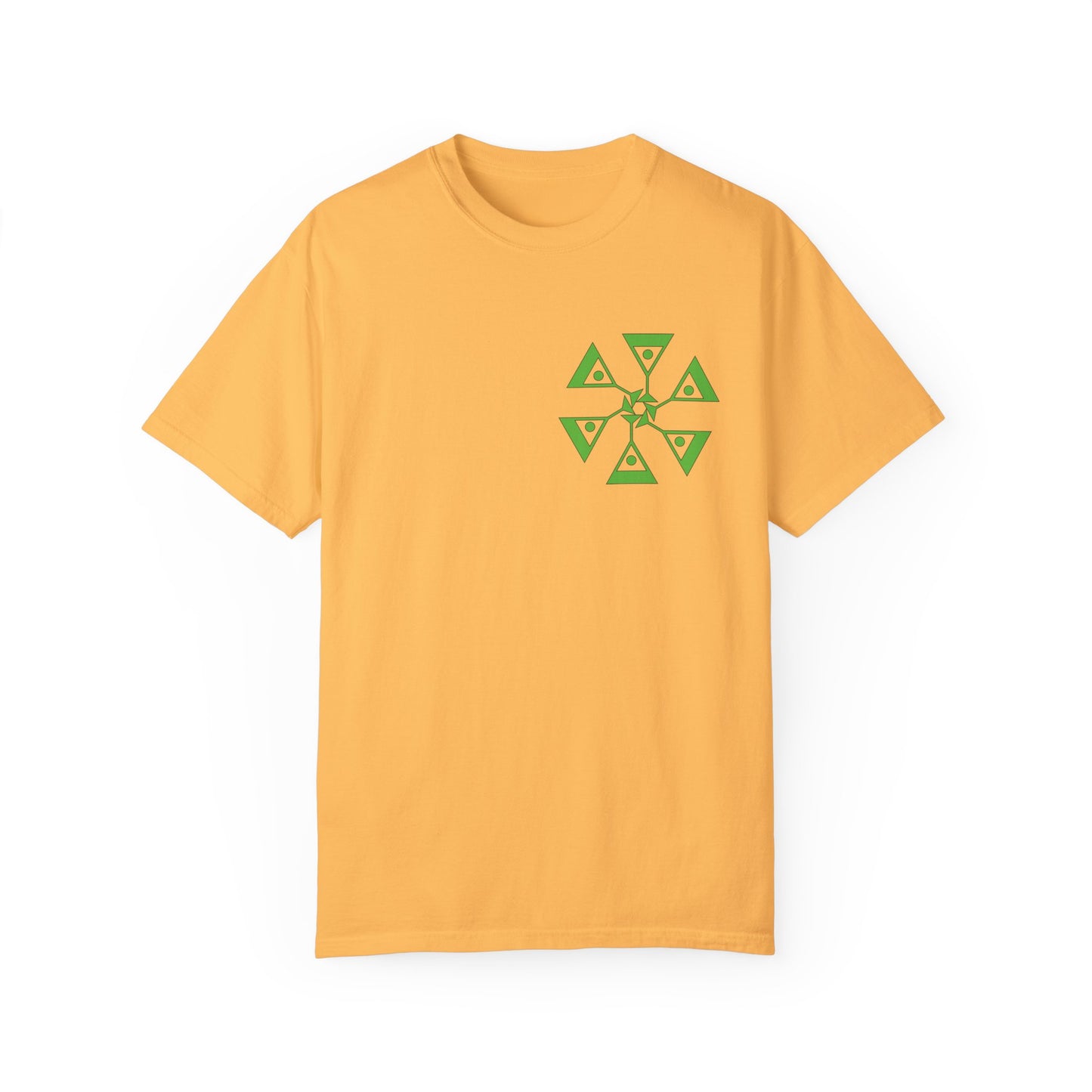 Unisex Garment-Dyed T-shirt with green pattern Design | OKEYCITY