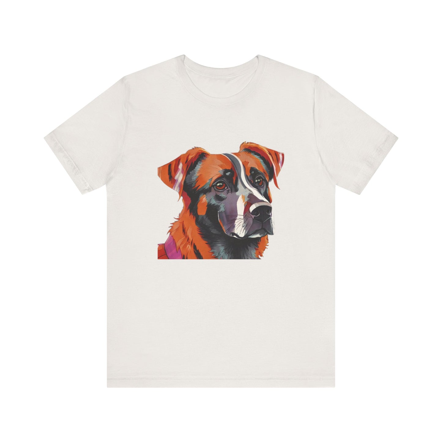 Unisex Jersey Short Sleeve Tee with dog design | OKEYCITY