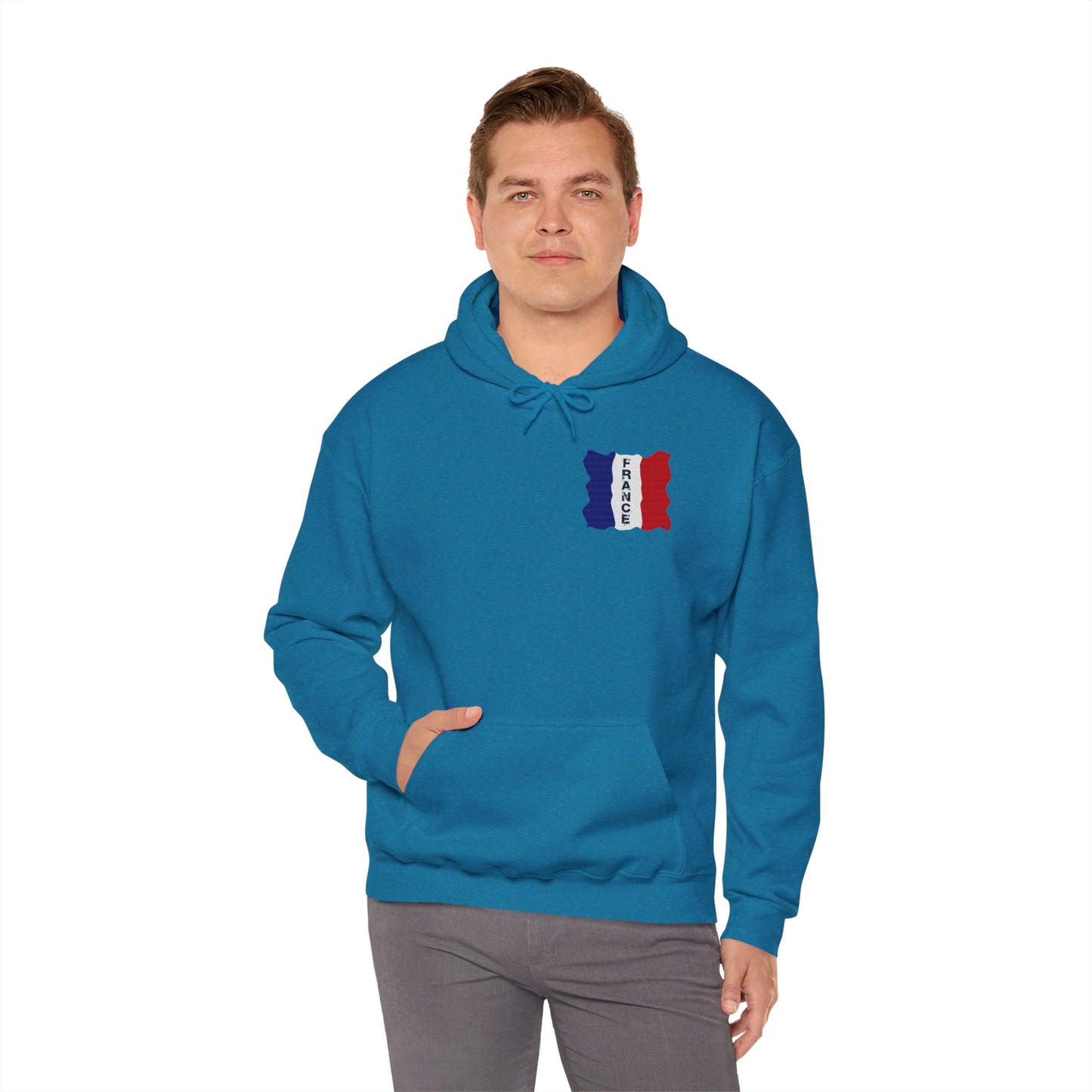 Unisex Heavy Blend™ Hooded Sweatshirt with flag france design | OKEYCITY