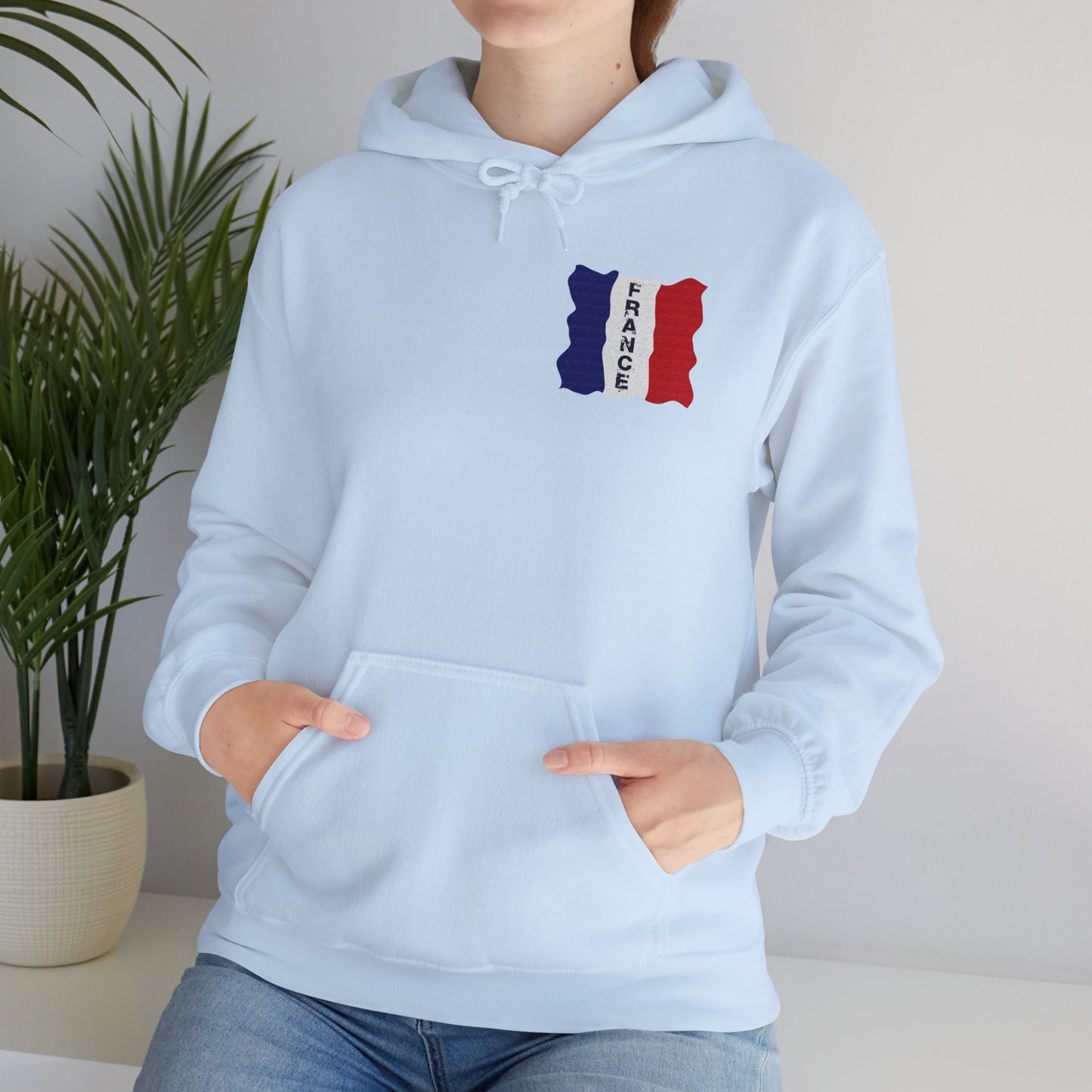 Unisex Heavy Blend™ Hooded Sweatshirt with flag france design | OKEYCITY