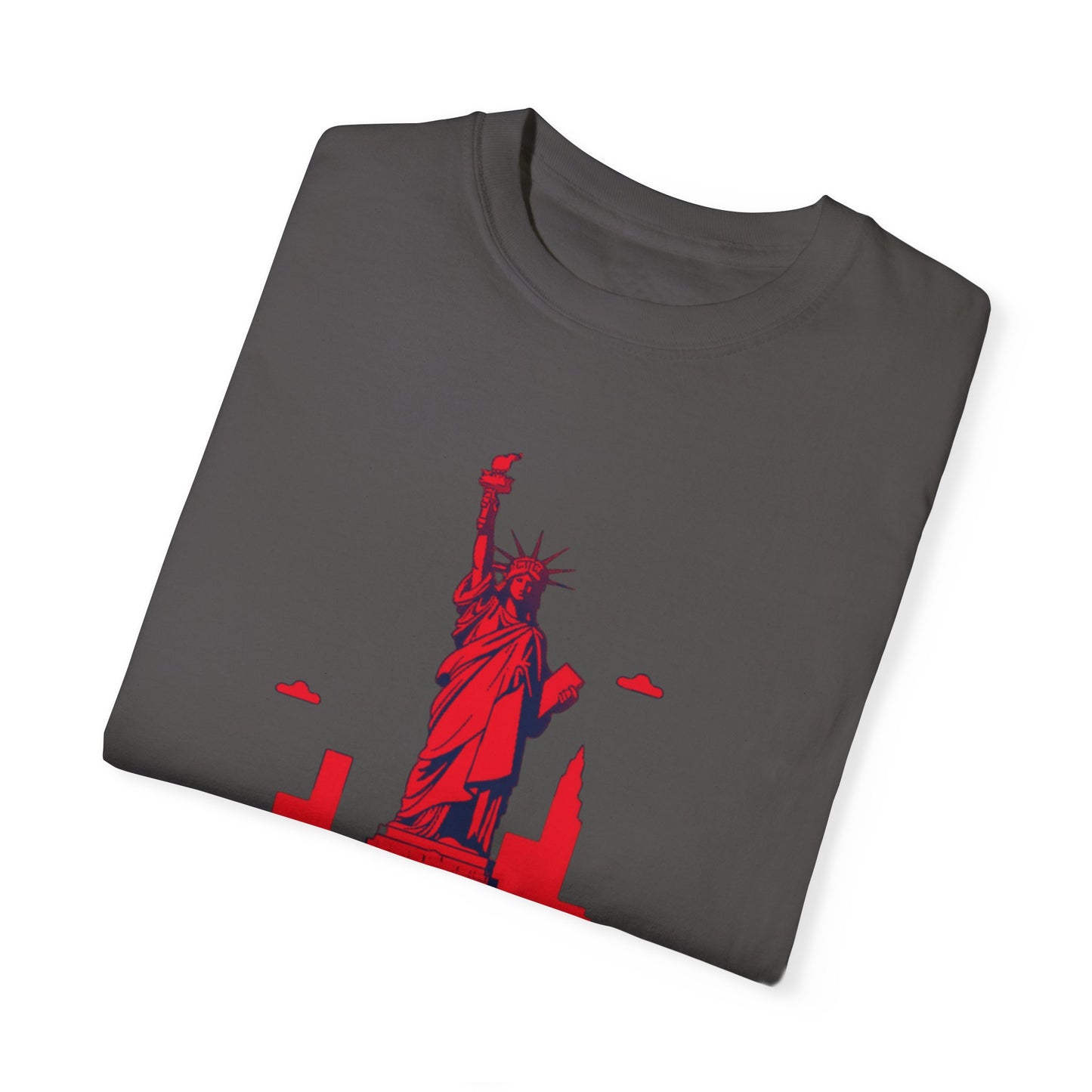 Unisex Garment-Dyed T-shirt with vector New York city Design | OKEYCITY