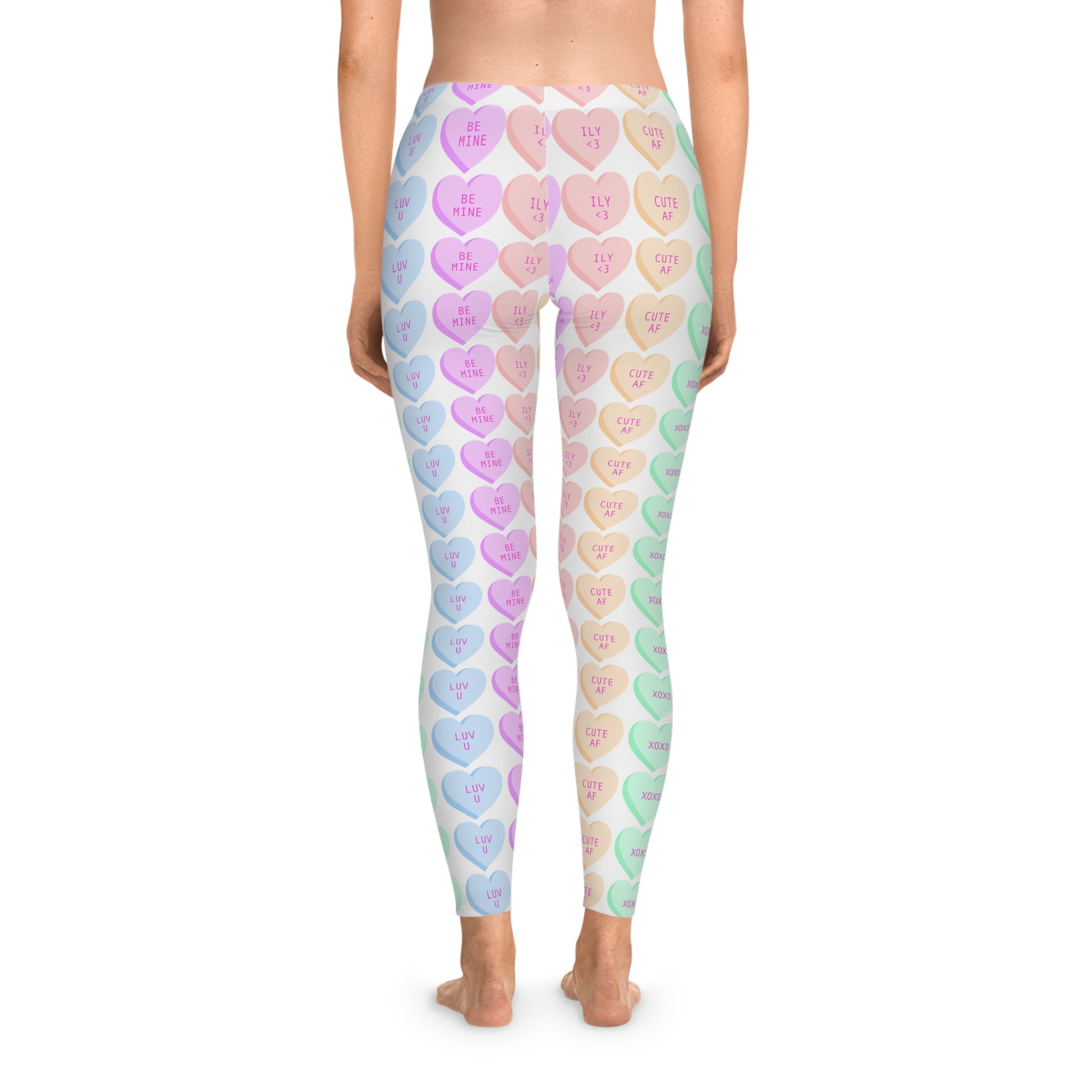 Stretchy Leggings with color shapes Design | OKEYCITY