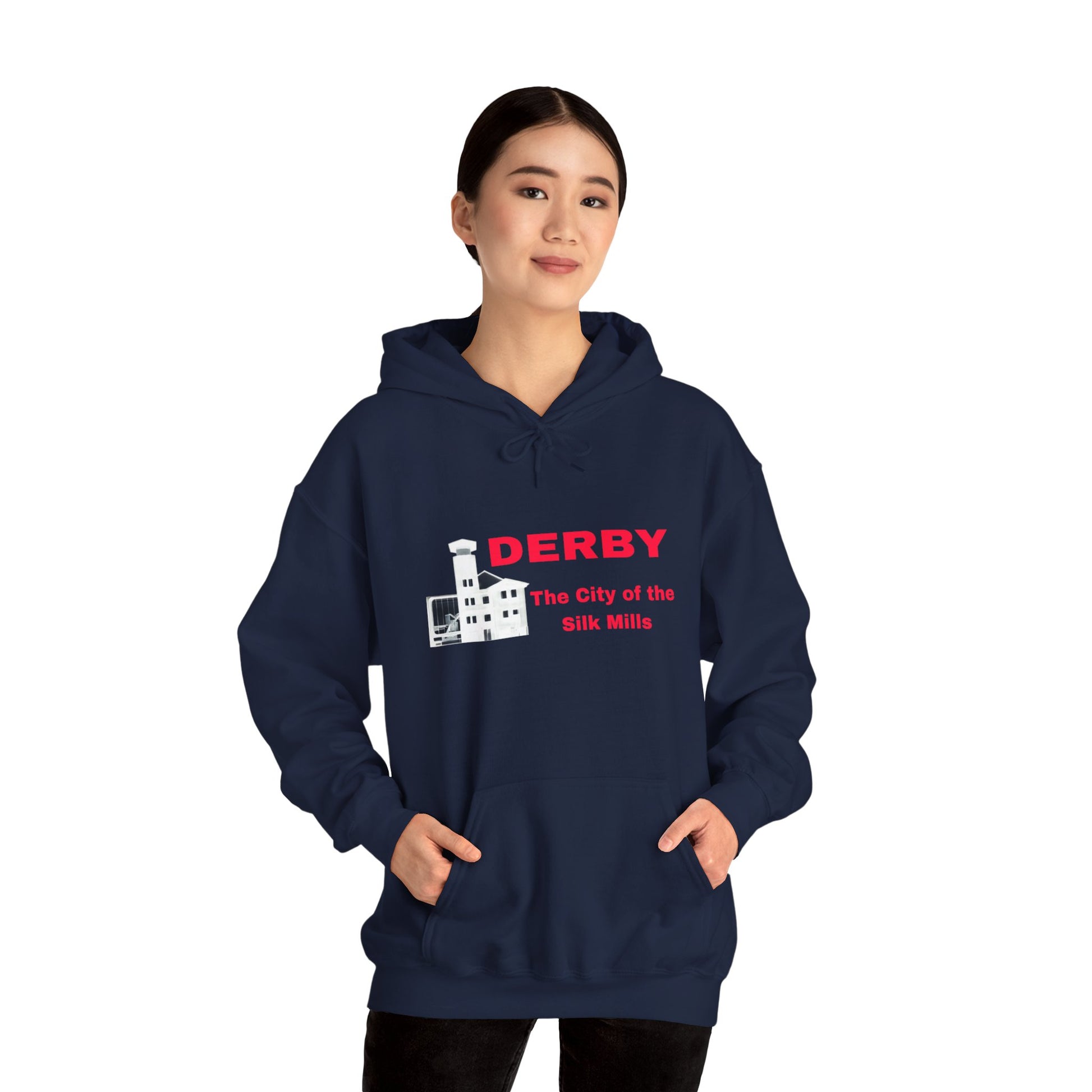 Unisex Heavy Blend™ Hooded Sweatshirt with Derby Design | OKEYCITY