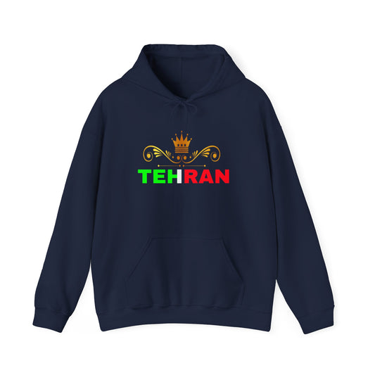 Unisex Heavy Blend™ Hooded Sweatshirt With Tehran and Iran Symbol Design | OKEYCITY