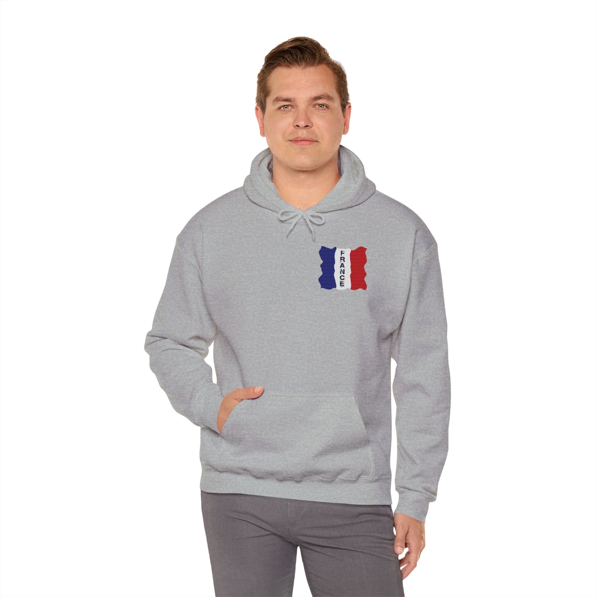 Unisex Heavy Blend™ Hooded Sweatshirt with flag france design | OKEYCITY