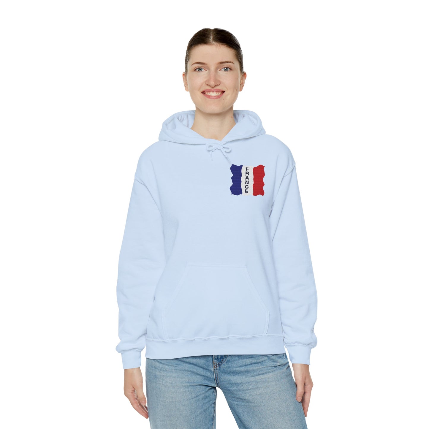 Unisex Heavy Blend™ Hooded Sweatshirt with flag france design | OKEYCITY