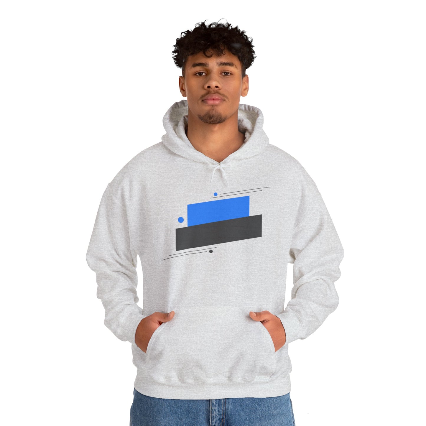 Unisex Heavy Blend™ Hooded Sweatshirt with blue graphic Design | OKEYCITY