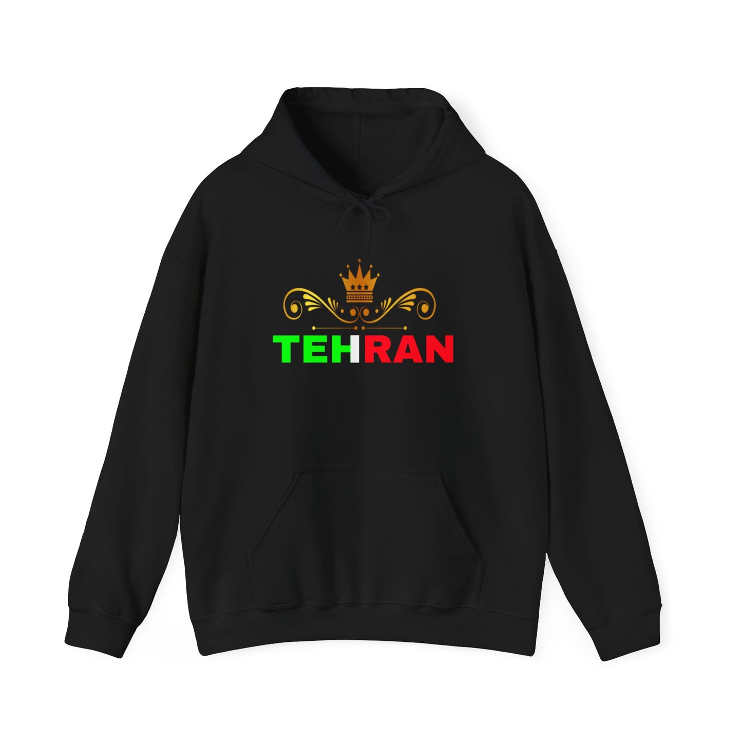 Unisex Heavy Blend™ Hooded Sweatshirt With Tehran and Iran Symbol Design | OKEYCITY