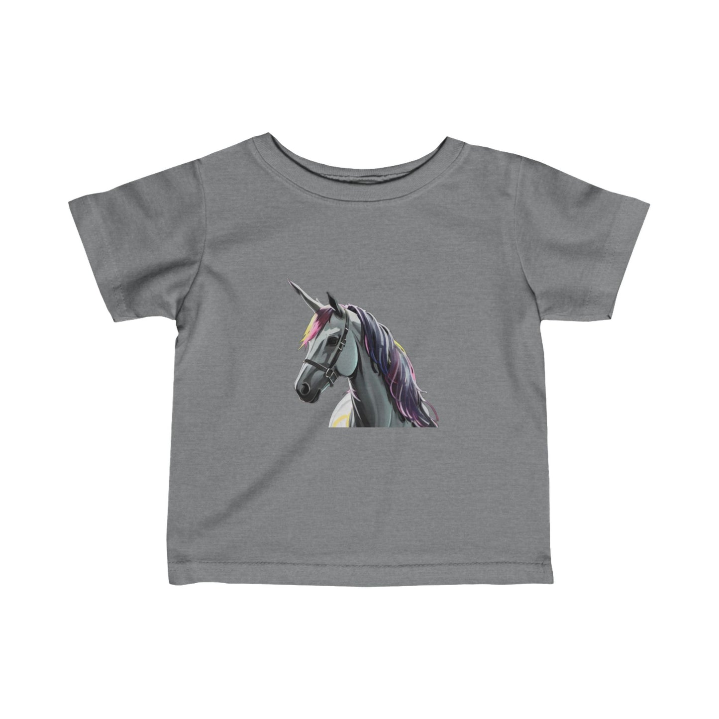 Infant Fine Jersey Tee With Unicorn design | OKEYCITY