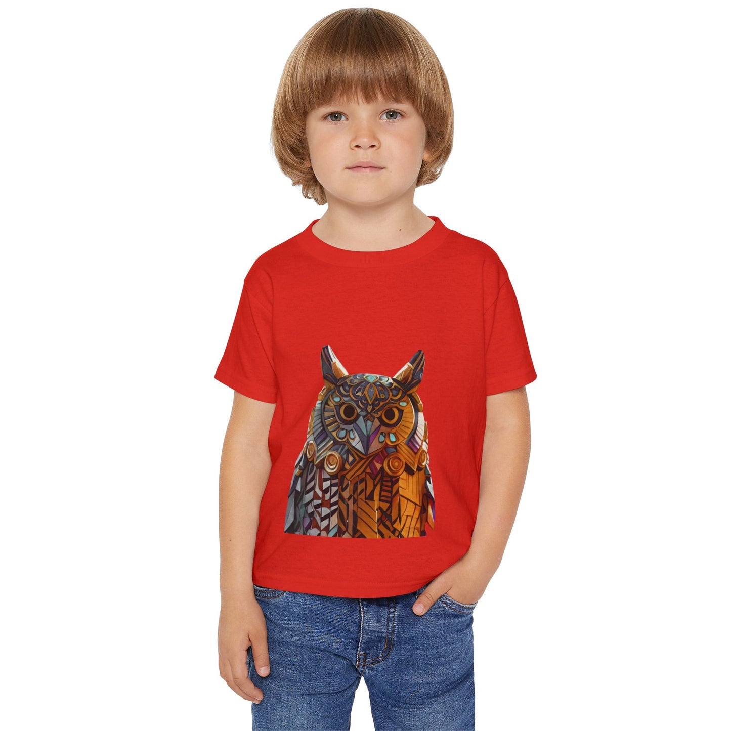 Heavy Cotton™ Toddler T-shirt with Graffiti Owl Design | OKEYCITY