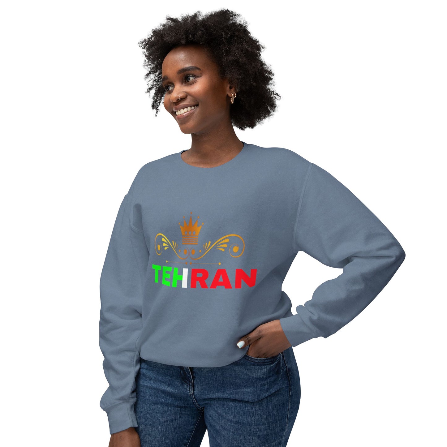 Unisex Lightweight Crewneck Sweatshirt With Tehran Design | OKEYCITY