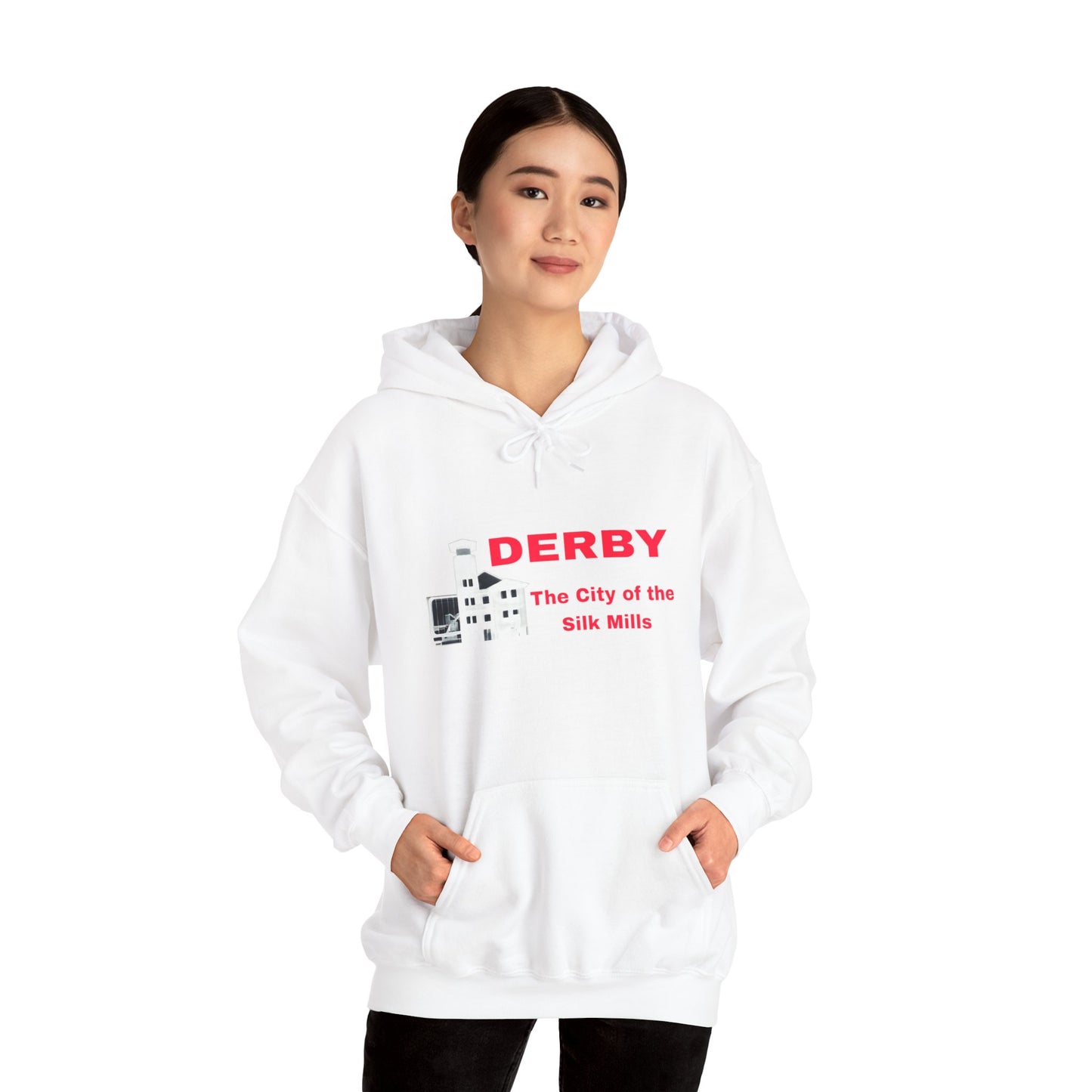 Unisex Heavy Blend™ Hooded Sweatshirt with Derby Design | OKEYCITY