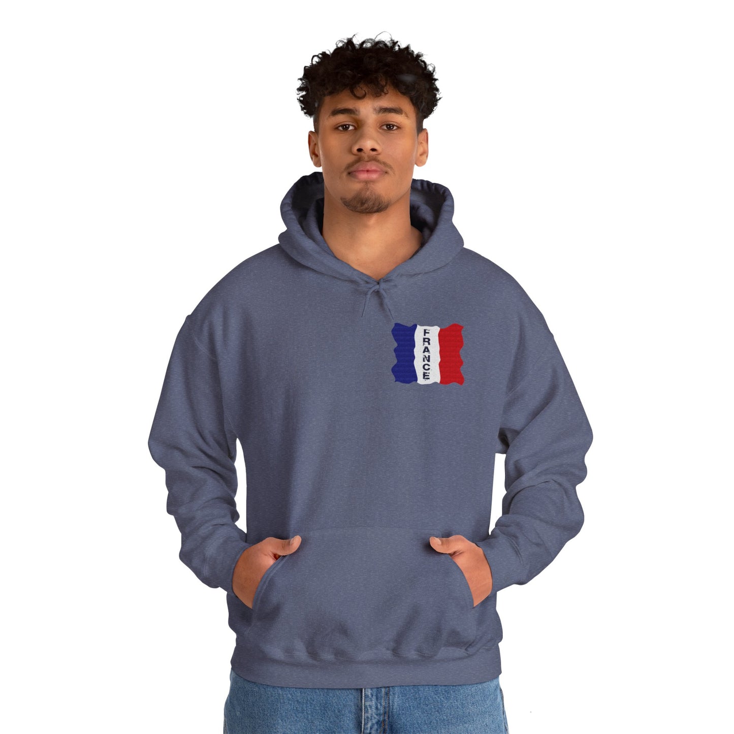 Unisex Heavy Blend™ Hooded Sweatshirt with flag france design | OKEYCITY