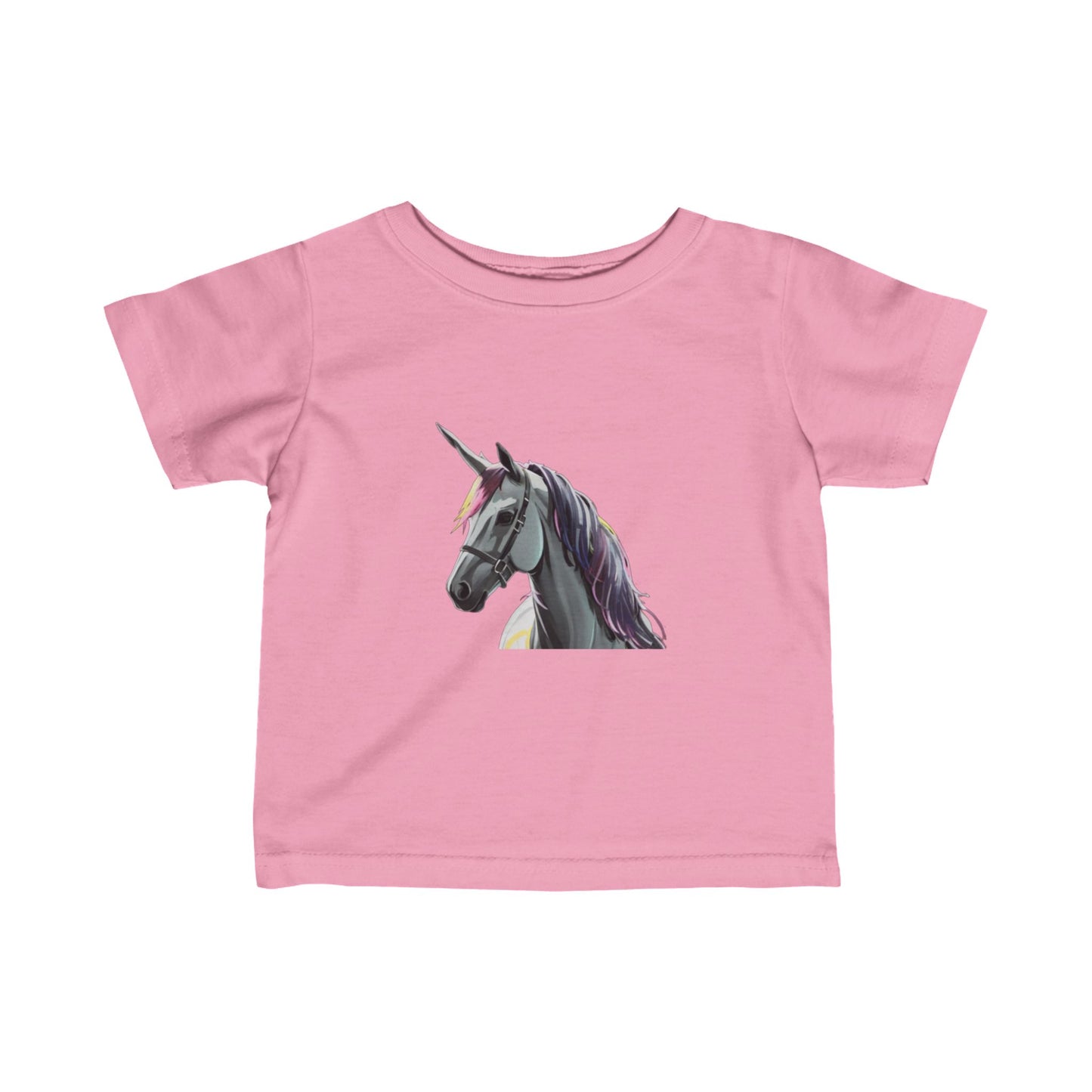 Infant Fine Jersey Tee With Unicorn design | OKEYCITY