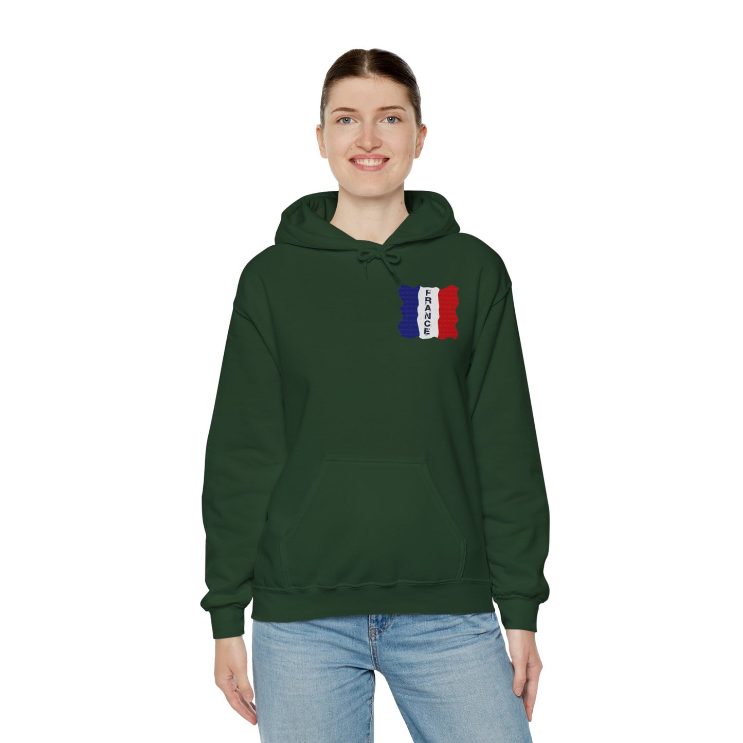 Unisex Heavy Blend™ Hooded Sweatshirt with flag france design | OKEYCITY