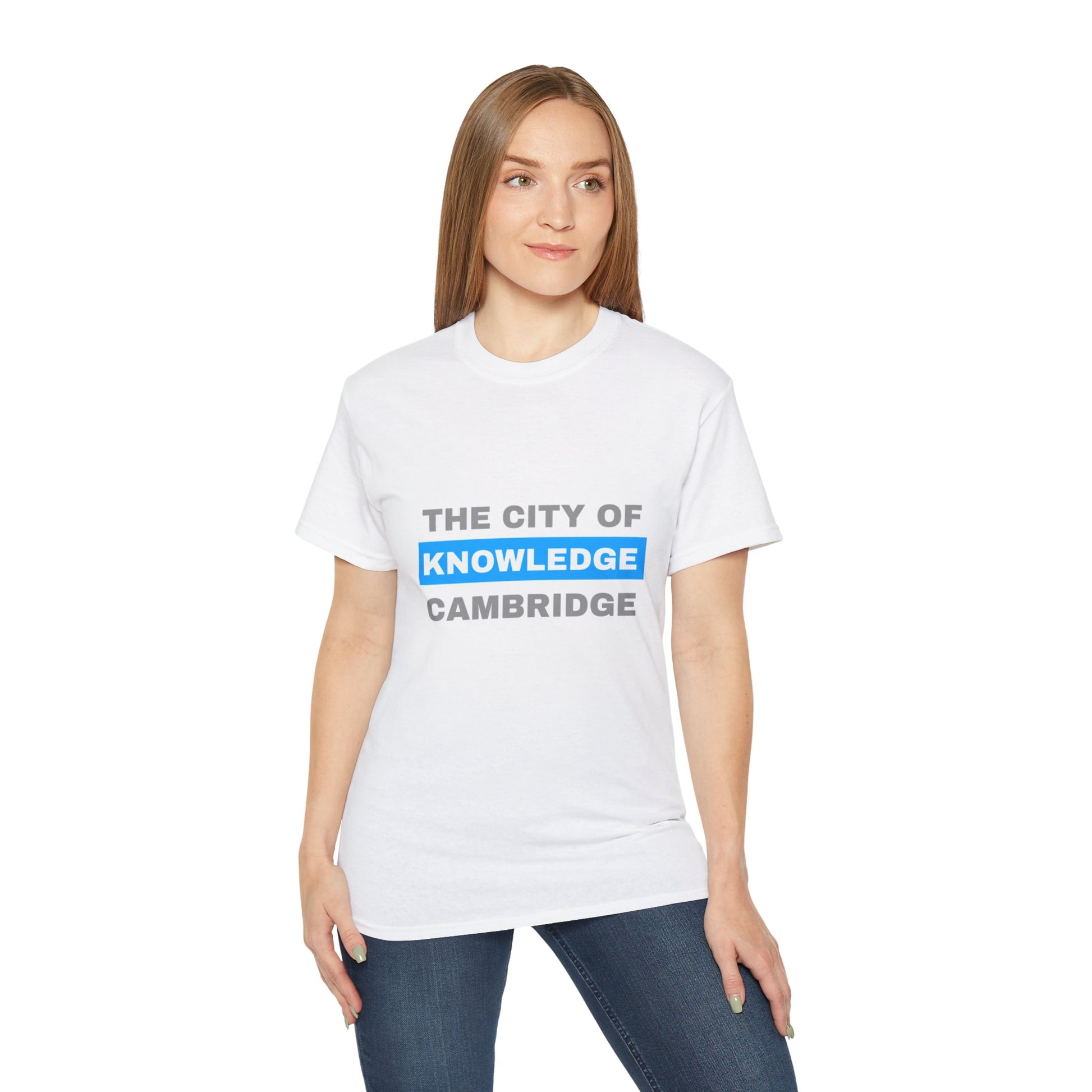 Unisex Ultra Cotton Tee with cambridge city Design | OKEYCITY