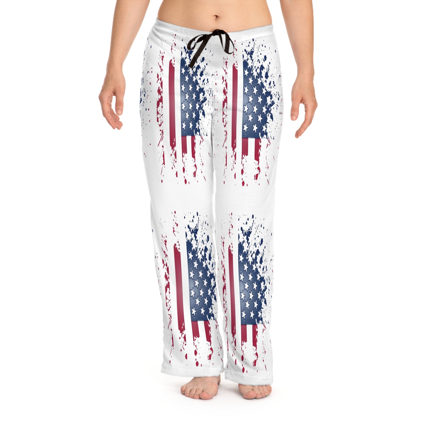 Women's Pajama Pants With the graphic design of the American flag | OKEYCITY