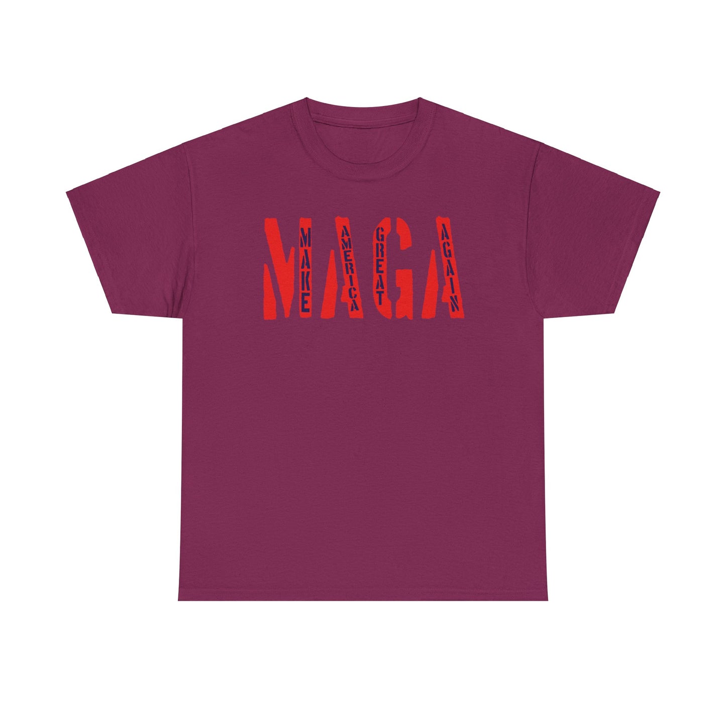 Unisex Heavy Cotton Tee With MAGA Design | OKEYCITY