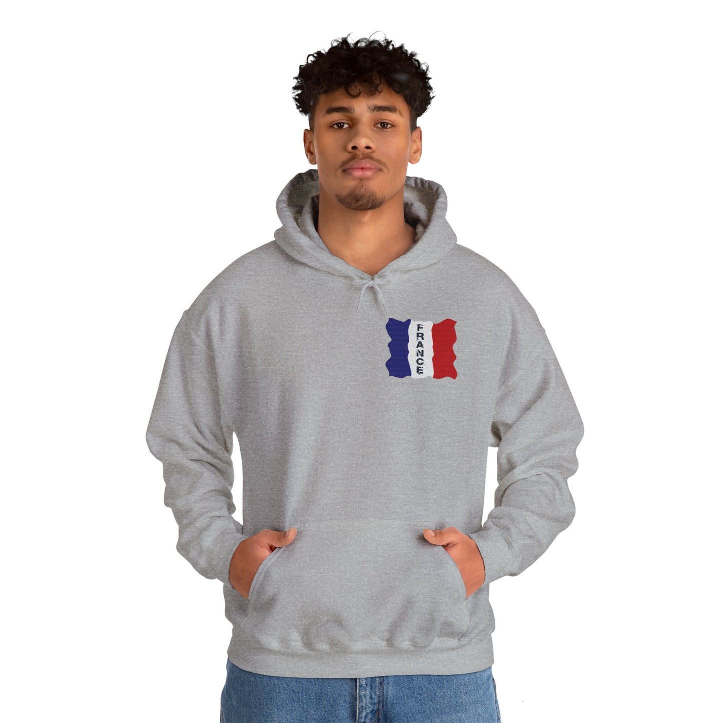 Unisex Heavy Blend™ Hooded Sweatshirt with flag france design | OKEYCITY