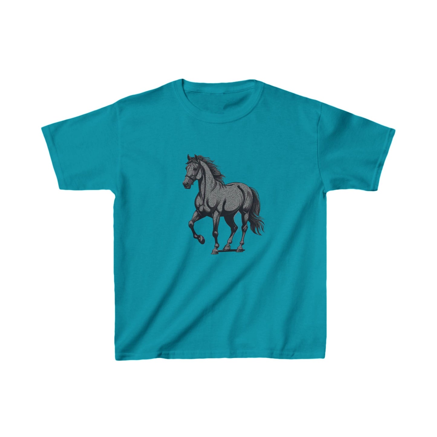 Kids Heavy Cotton™ Tee with horse Design | OKEYCITY