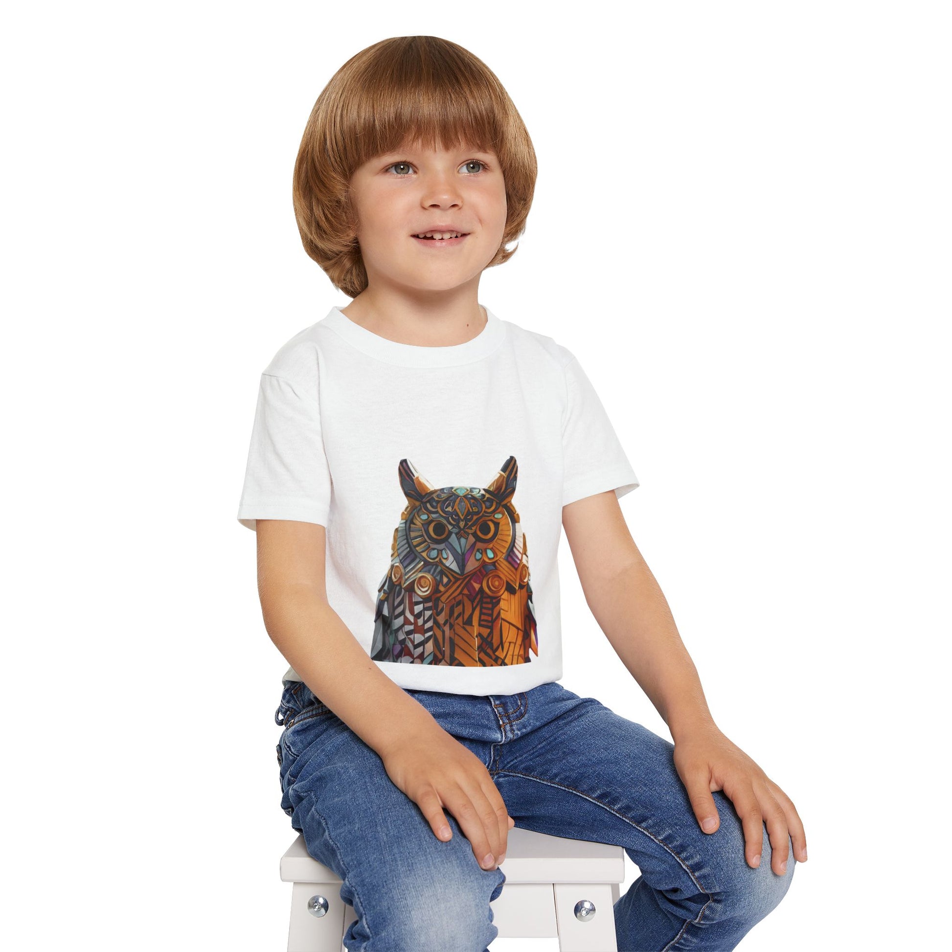 Heavy Cotton™ Toddler T-shirt with Graffiti Owl Design | OKEYCITY