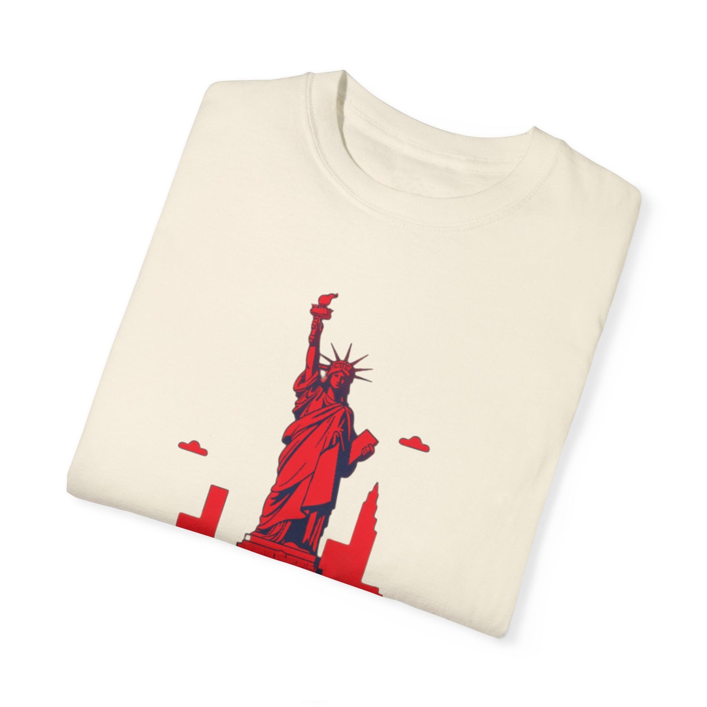 Unisex Garment-Dyed T-shirt with vector New York city Design | OKEYCITY