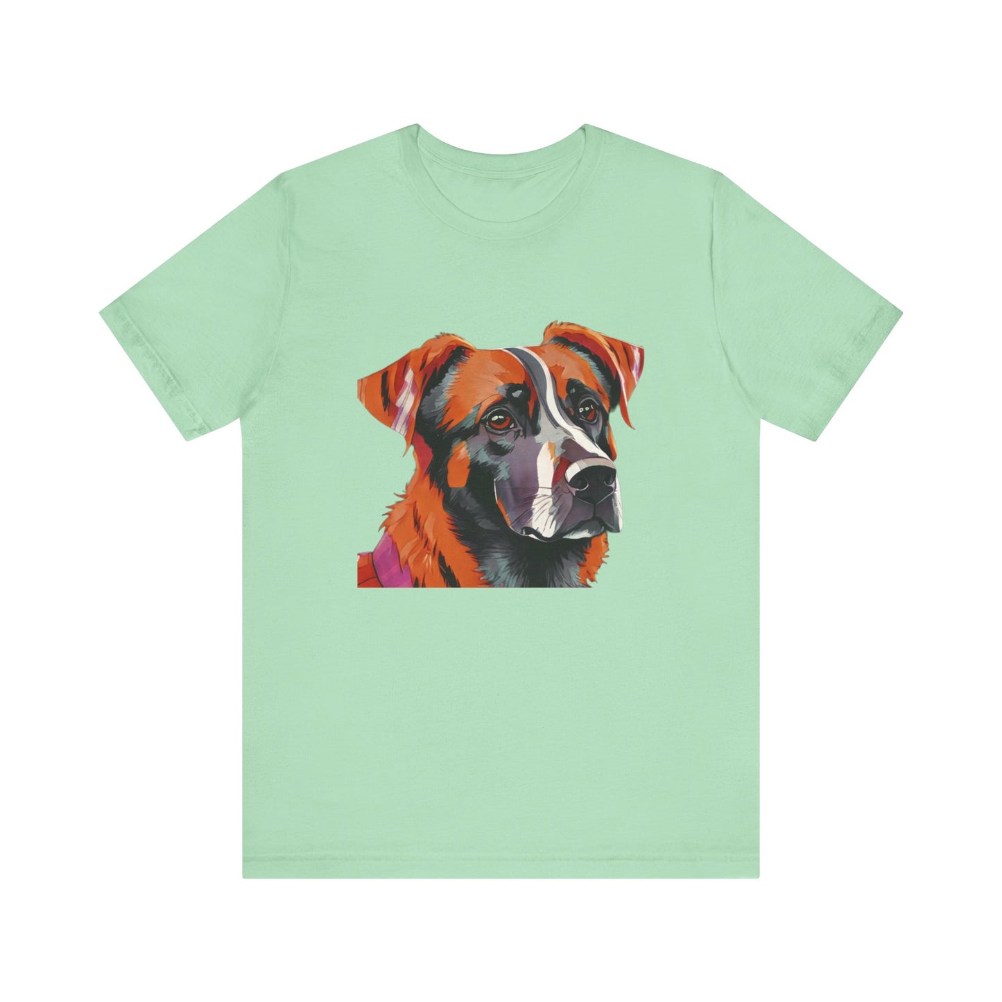 Unisex Jersey Short Sleeve Tee with dog design | OKEYCITY