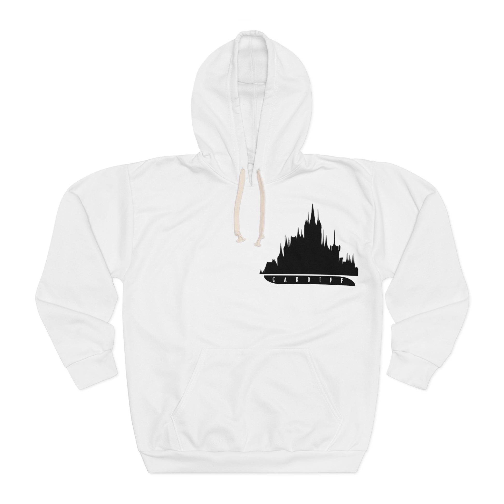 Unisex Pullover Hoodie (AOP) with Cardiff Design | OKEYCITY