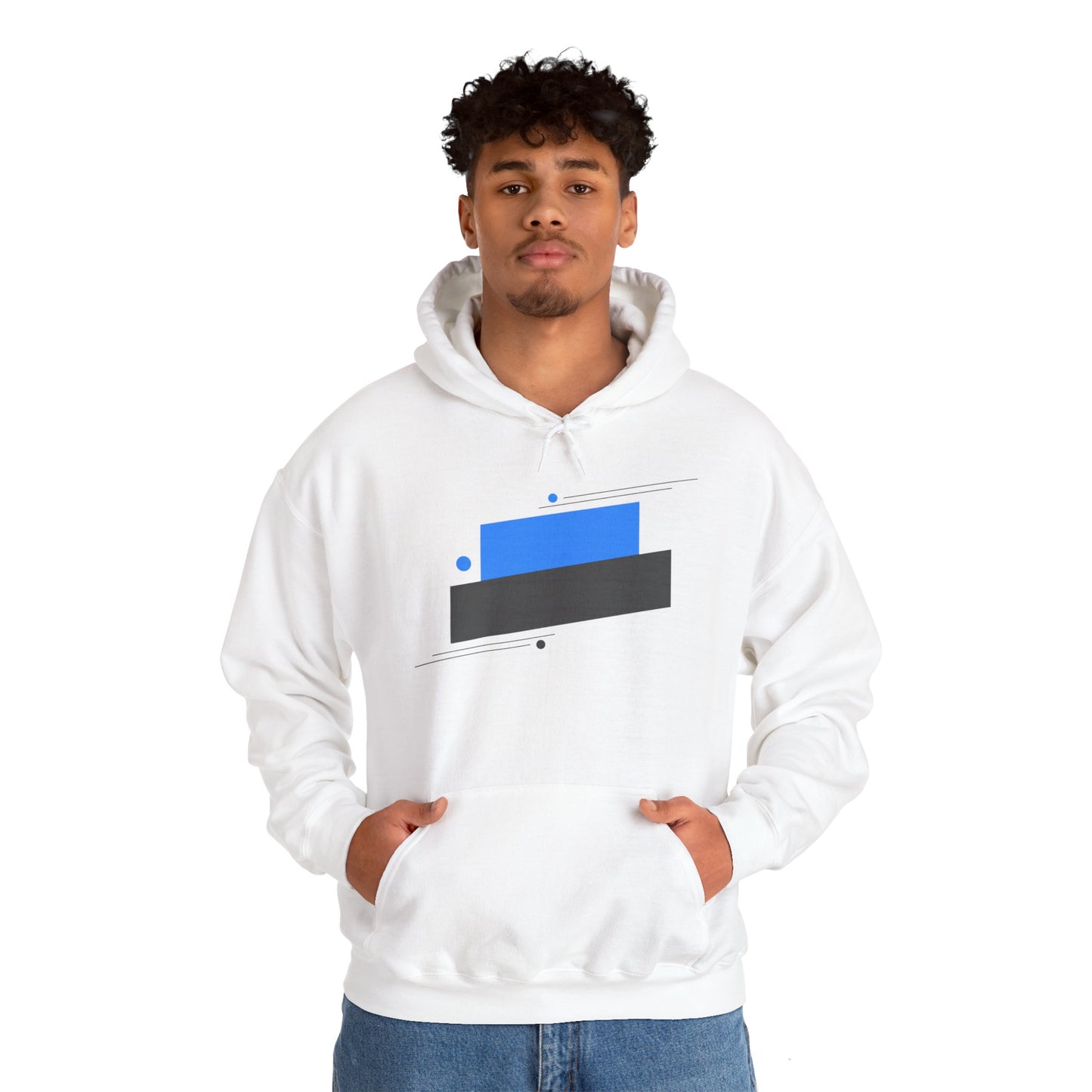 Unisex Heavy Blend™ Hooded Sweatshirt with blue graphic Design | OKEYCITY