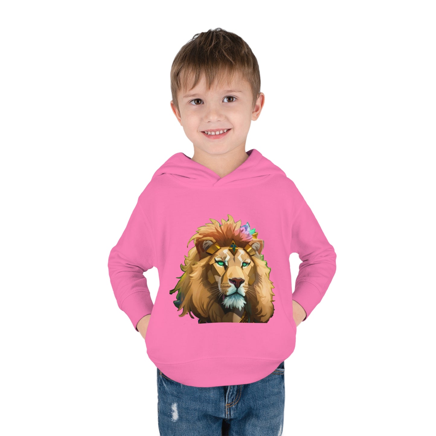 Toddler Pullover Fleece Hoodie With Lion design | OKEYCITY