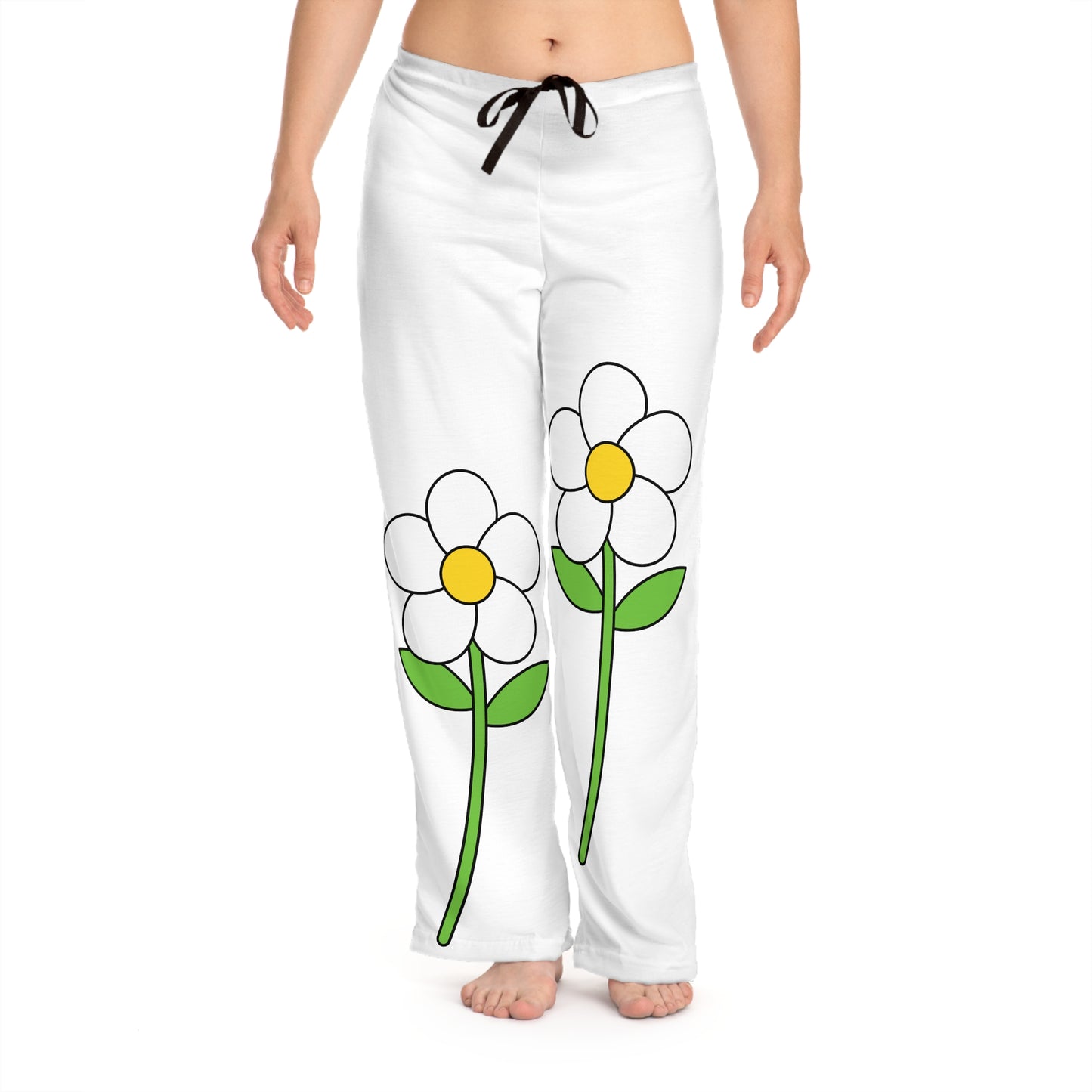 Women's Pajama Pants With Flower Design | OKEYCITY