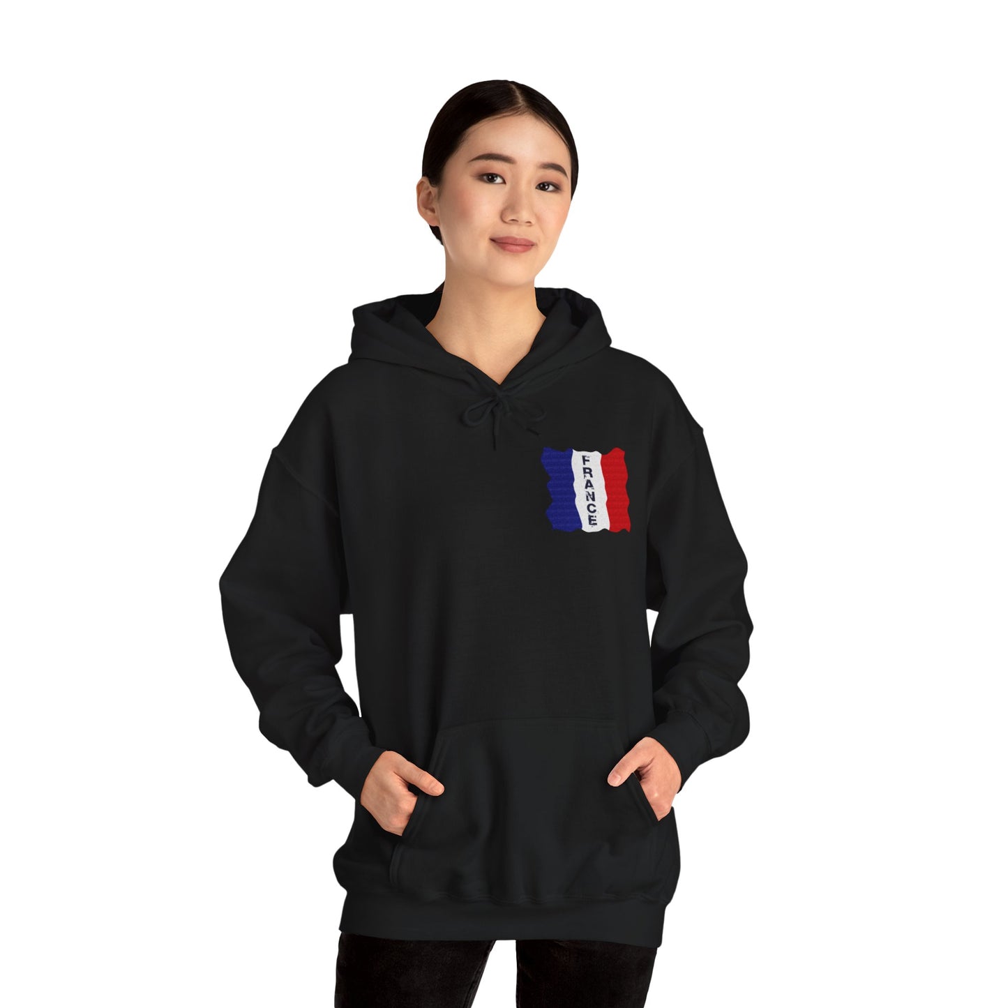 Unisex Heavy Blend™ Hooded Sweatshirt with flag france design | OKEYCITY