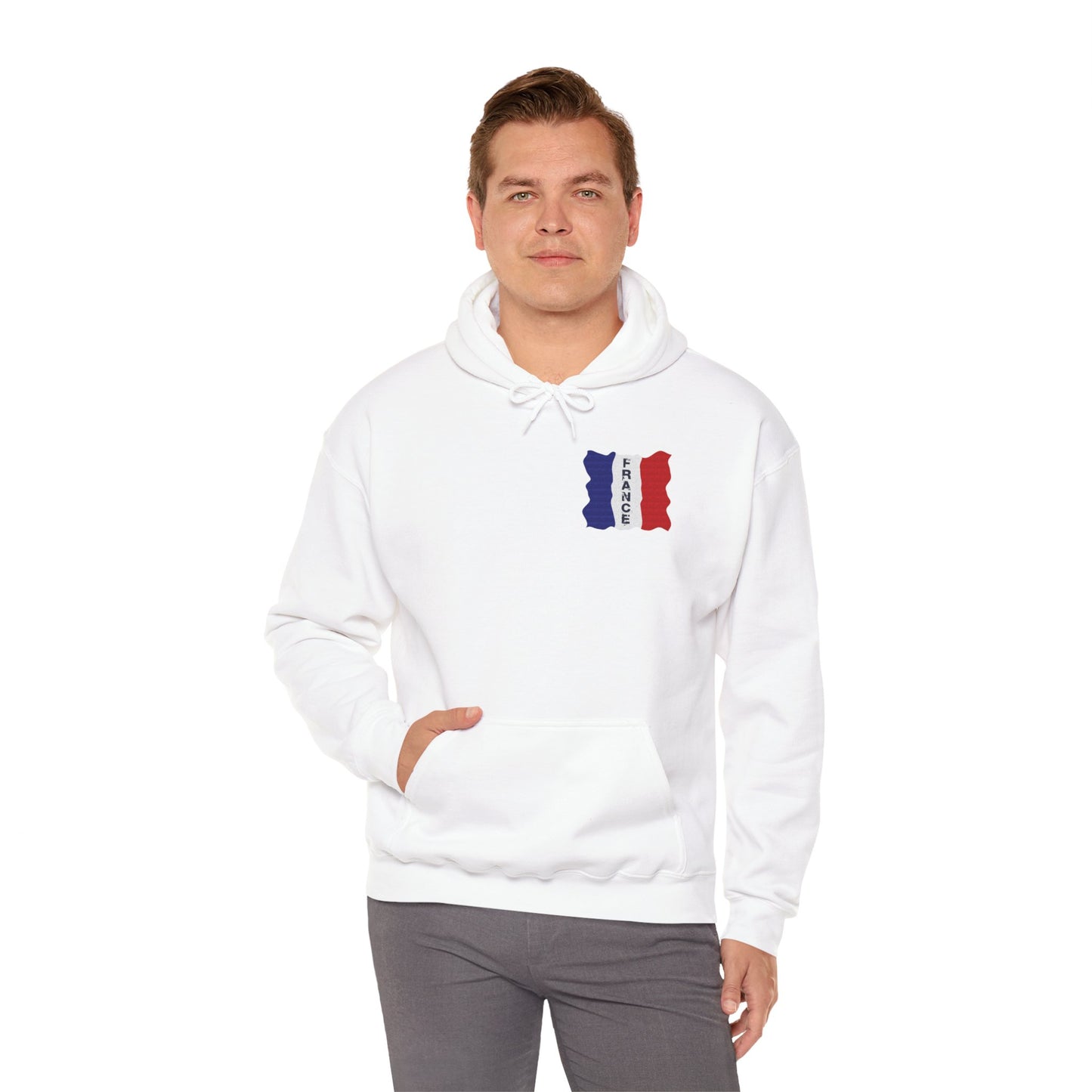 Unisex Heavy Blend™ Hooded Sweatshirt with flag france design | OKEYCITY